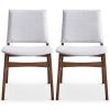 Gusto Fabric Dining Chair In Light Gray (Set Of 2)