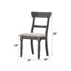 Leventis Light Brown Linen Weathered Gray Finish Side Chair (Set of 2)