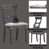 Leventis Light Brown Linen Weathered Gray Finish Side Chair (Set of 2)