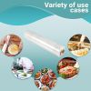 4 Rolls Food Service Film 24" x 2000' with Cutter Box. PVC Food Wrap Film. Food Service Grade Film for Bakery; Deli; Restaurant; Kitchen. Commercial G