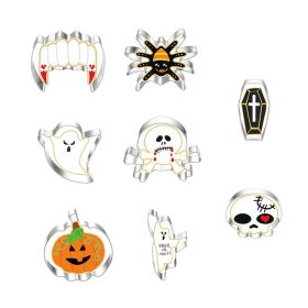 Halloween Cookie Cutters Set, 8 PCS Stainless Steel Halloween Cookie Cutters Shape (Color: style 3)