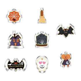 Halloween Cookie Cutters Set, 8 PCS Stainless Steel Halloween Cookie Cutters Shape (Color: style 1)