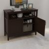 Kitchen storage sideboard and buffet server cabinet-White